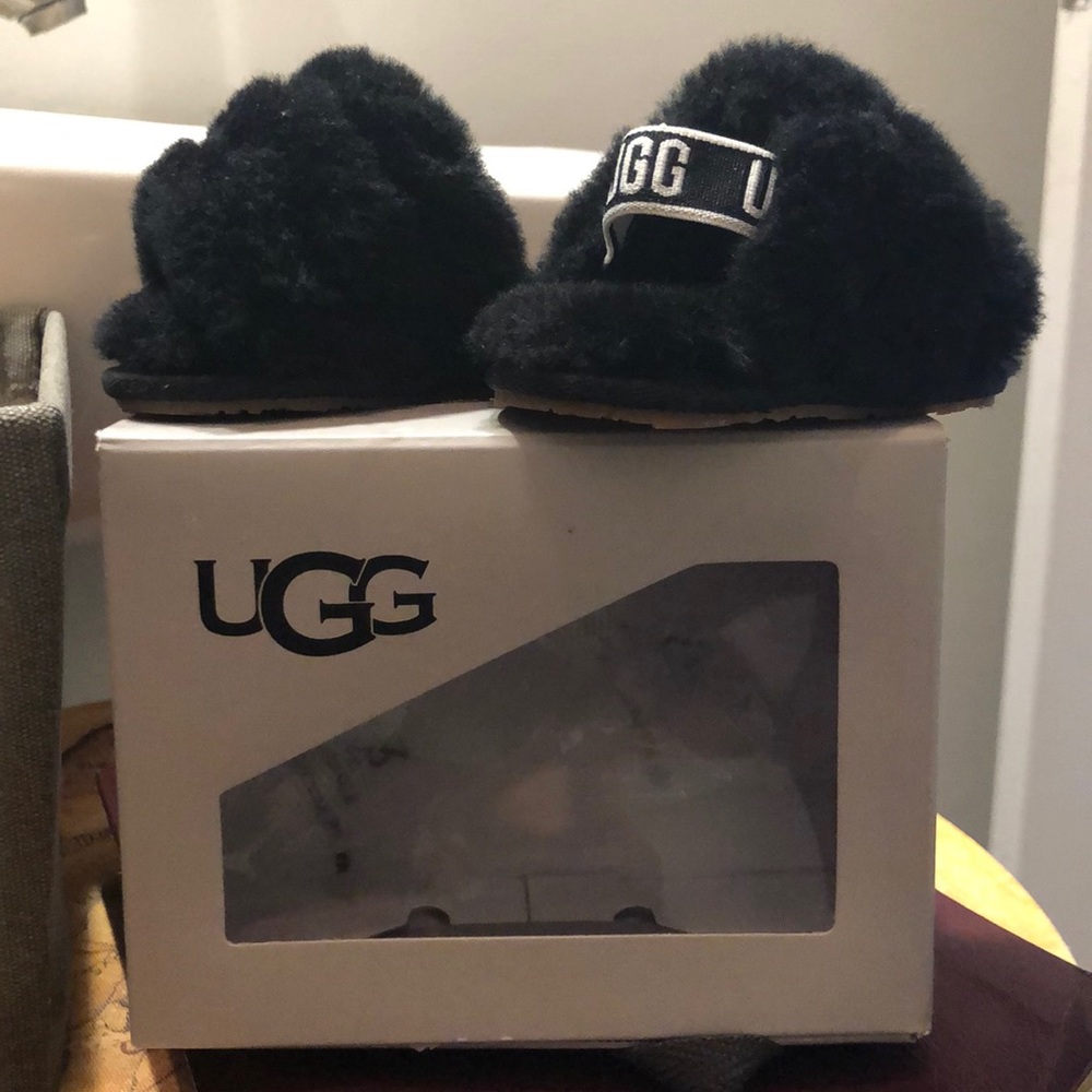 Black baby ugg slippers